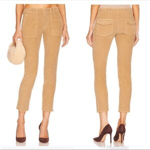 Nili Lotan Tan Pants Jenna Pant Khaki low rise crop flap pockets slim leg  12